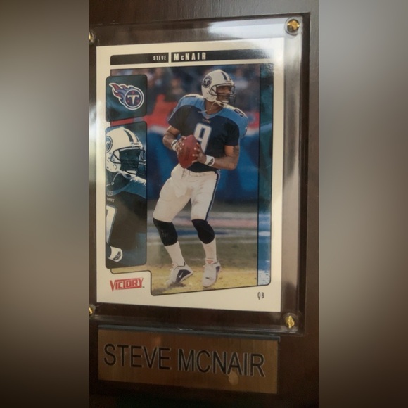 Steve McNair Tennessee Titans QB NFL Victory trading card in Plaque+ framed NWT - Picture 5 of 6